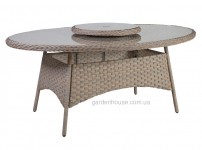 Овальный стол для улицы Pacific из искусственного ротанга, 180х120 см