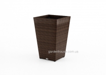 Цветочная ваза Scatola Modern из техноротанга 37х37х60 см, коричневый