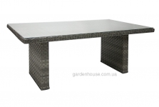 Прямоугольный обеденный стол Geneva из искусственного ротанга 192 см
