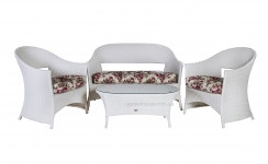 Комплект садовой мебели для отдыха Whistler из искусственного ротанга, белый