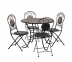 Садовый комплект столовой мебели Mosaic: стол и 4 складных стула