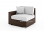 Угловой диванный набор Milano Modern из техноротанга, коричневый 3