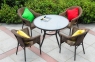 Столовый комплект садовой мебели Solar из искусственного ротанга, штабелируемый 4