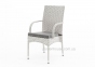 Обеденный комплект Рапалло & Трамонто из техноротанга: стол 160 см и 6 стульев с подлокотниками, белый 0