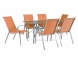 Садовый стул с подлокотниками Dublin из текстилена (серый, оранжевый, зеленый) 0