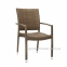Столовый комплект мебели Wicker из искусственного ротанга: стол 120 см и 4 стула с подлокотниками 1