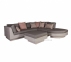 Большой модульный диван Stella из искусственного ротанга (коричневый, белый) 2