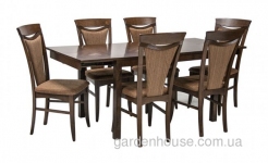 Обеденный комплект мебели Mix & Match из каучукового дерева: стол и 6 стульев