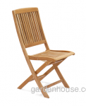 Складной деревянный стул Cremona из тика, без подлокотников