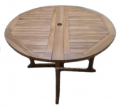 Обеденный круглый стол Boni из тика  Ø 120 см, складной