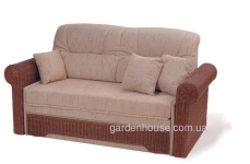 Плетеный раскладной диван из натурального ротанга
