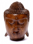 Голова Будды резная из дерева суар 27 см