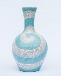 Напольная ваза 60 см, керамика ( голубой, серый, оранжевый)