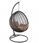 Подвесное кресло Globe из искусственного ротанга, коричневый