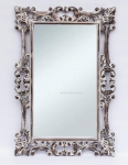 Зеркало Ajur в резной раме, 100х70 см (прованс, белый)