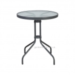 Круглый стол со стеклом Bistro Ø 60 см, серый