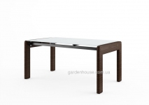 Обеденный стол Prato Modern из техноротанга 160 см, коричневый