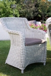 Садовое кресло Матиник из искусственного ротанга, белое