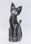 Деревянная статуэтка кота: 35, 30 и 25 см (черный, белый)