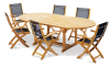 Обеденный комплект мебели на 6 человек: стол Tavolo и стулья Lekko из тикового дерева
