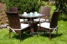 Садовый обеденный комплект Filip & Tramonto из искусственного ротанга: стол Ø 90 см и 4 стула