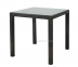 Обеденный стол Wicker из техноротанга со стеклом 73х73 см, в ассортименте